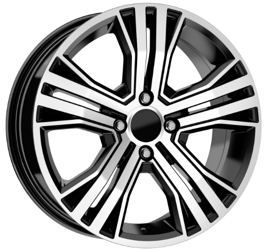 16 İnç 5X114.3 Toyota Renault Megane Clio 5 Black Polish Jant Takımı