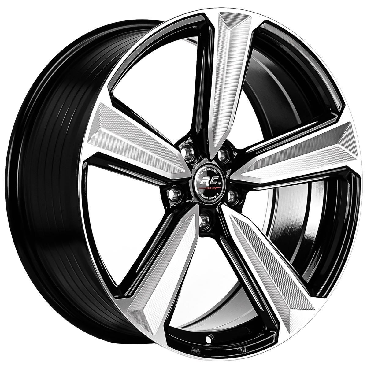 16 İnç 5X112 Audi Volkswagen Seat Skoda Uyumlu Black Polish Milling Jant Takımı