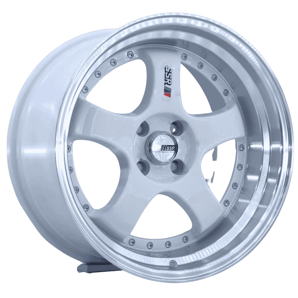 17 İnç 4x100 Renault Honda Volkswagen SSR Lip Polish White Jant Takımı | R1 Wheels