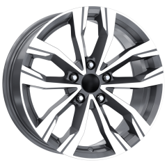 18 İnç 5x114 Honda Toyota Uyumlu Gunmetal Diamond Jant Takımı