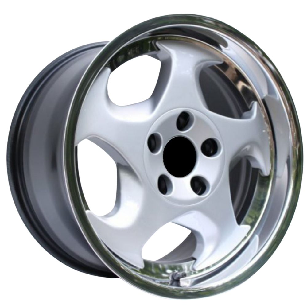 17 İnç 5x120 BMW 3 & 5 Seri & Throwing Star Silver Lip Polish Jant Takımı | R1 Wheels