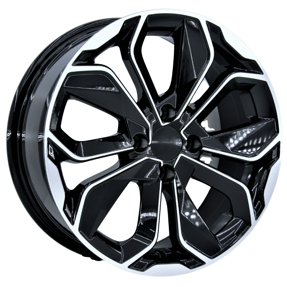 16 İnç 5x114.3 Honda Toyota Hyundai Uyumlu Black Polished Jant Takımı