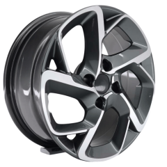 16 İnç 4x108 Ford Peugeot Citroën Uyumlu Gun Metal Polished Jant Takımı