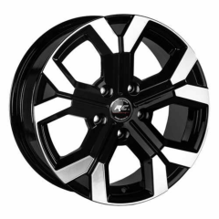 16 İnç 4x100 Honda Toyota Hyundai Renault Uyumlu Black Polished Jant Takımı
