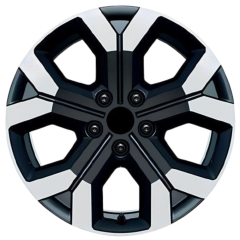 16 İnç 5x114.3 Dacia Honda Hyundai Toyota Uyumlu Black Polish Jant Takımı | R1 Wheels