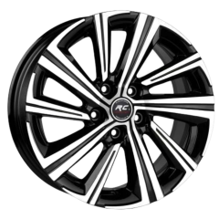 17 İnç 5x114.3 Toyota Honda Dacia Uyumlu Black Polish Jant Takımı | R1 Wheels