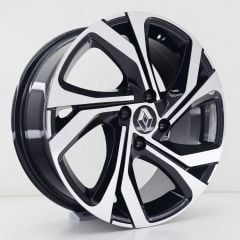 16 İnç 4X100 Renault Honda Fiat Black Machined Jant Takım