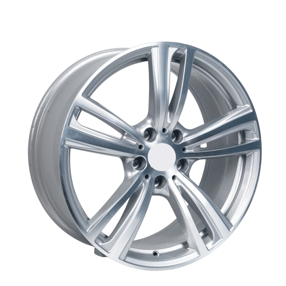 19 İnç 5x120 BMW 3 5 Seri Uyumlu Crystal Silver Polish Jant Takımı | R1 Wheels