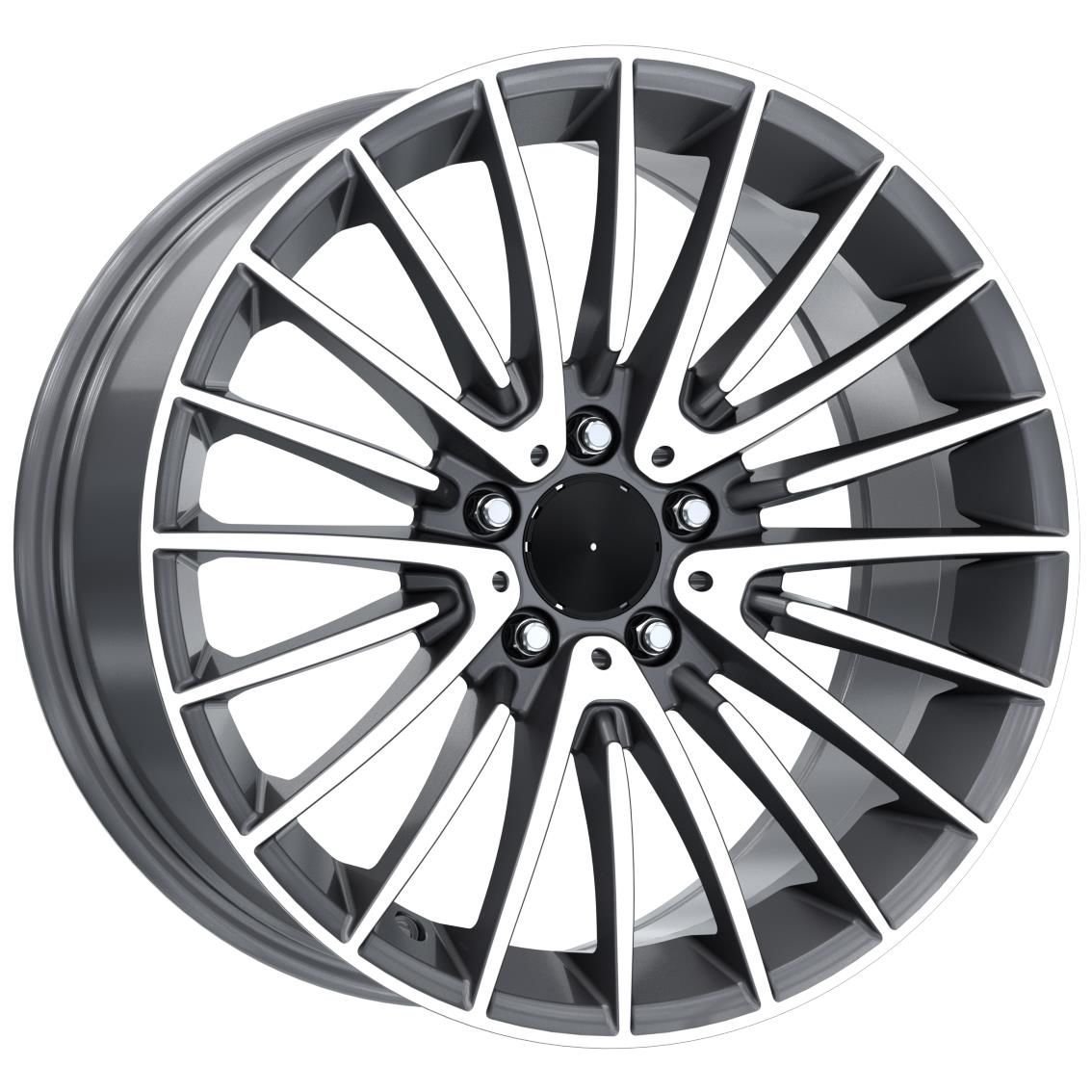 18 İnç 5x112 Audi Volkswagen Mercedes Uyumlu Çift Aplikasyon Gun Metal Diamond Jant Takımı