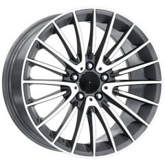 18 İnç 5x112 Mercedes Uyumlu Çift Aplikasyon Gun Metal Diamond Jant Takımı