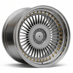 18 İnç 5x112–120 Uyumlu Alphine VC Chrome Gold Rivets 10J Arka Jant