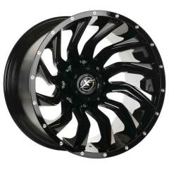 20'' İnç 6x139.7 Türbülans GLOSSY BLACK MILLING Off Road Jant Takım