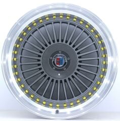 18 İnç 5X112-120 Çift Aplikasyon Alpina Gun Metal Lip Polish Gold Rivet Jant Takım