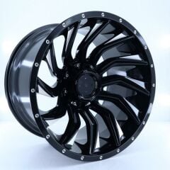 20'' İnç 6x139.7 Black Milling Türbülans Off Road Jant Takım