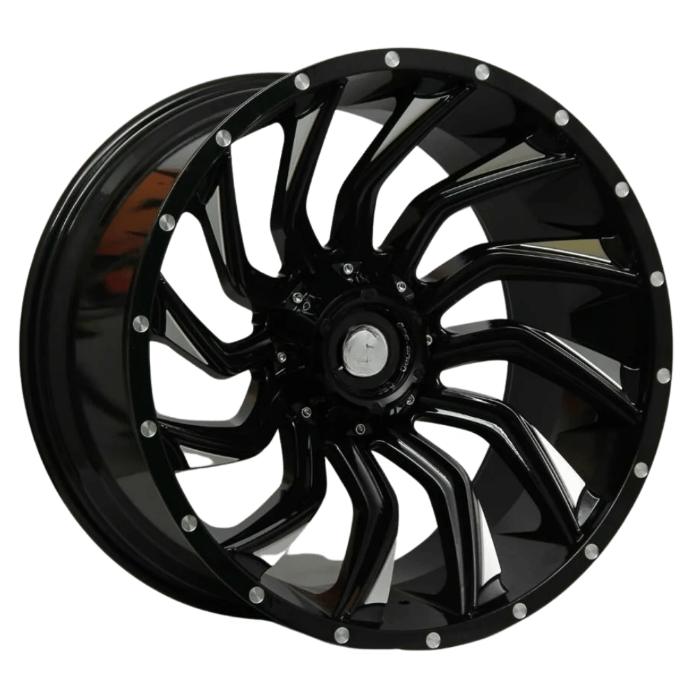 22 İnç 6X139.7 Ford Ranger Toyota Hılux Black Milling Jant Takımı