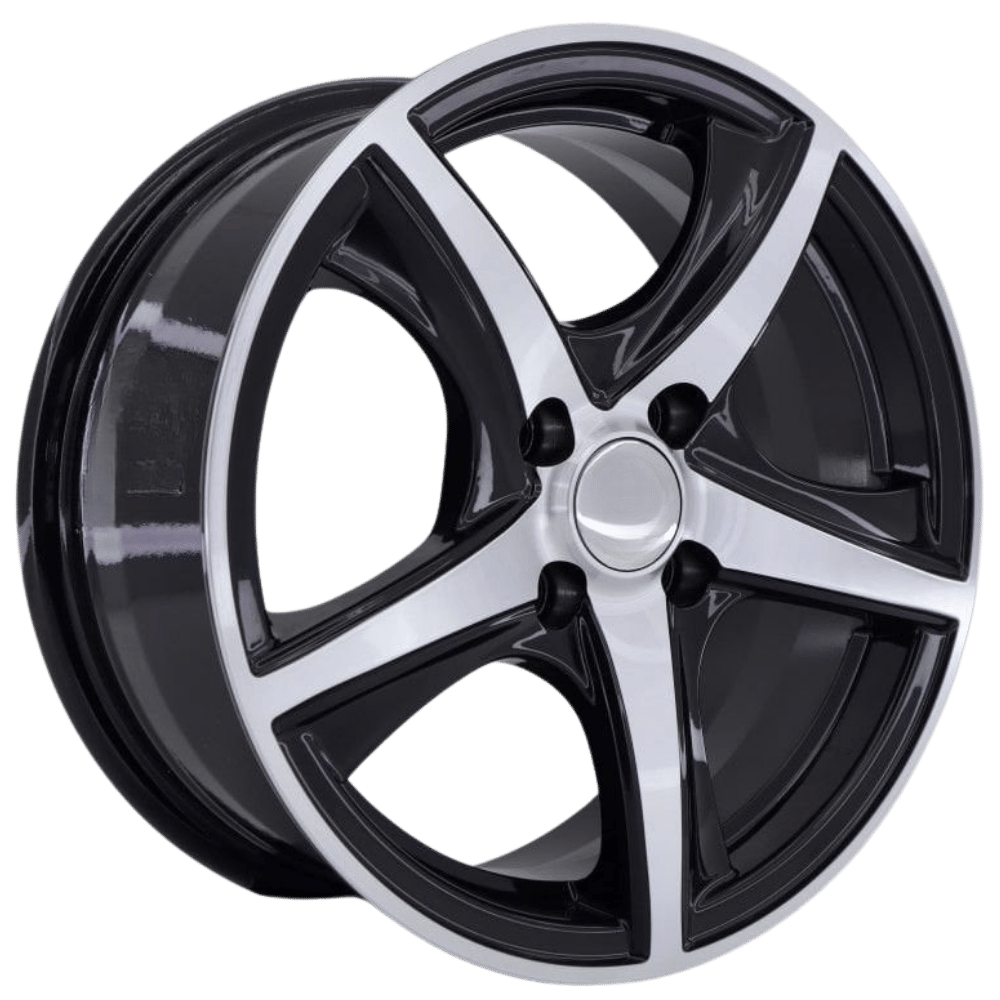 15 İnç 4x100 Toyota Honda Fiat Dacia Renault Uyumlu Black Polish Jant Takımı | R1 Wheels