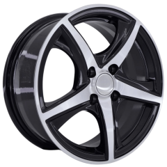 15 İnç 4x100 Toyota Honda Fiat Dacia Renault Uyumlu Black Polish Jant Takımı | R1 Wheels