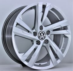 17 İnç 5X112 Golf Jetta Seat Scirocco  Passat T-Rock Silver Jant Takım