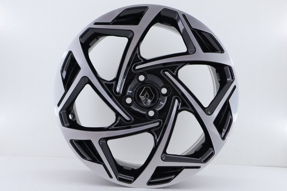 17 İnç 4X100 17*7.5 Et35 Fiat Reanult Honda Opel Black Polish  Jant Takım