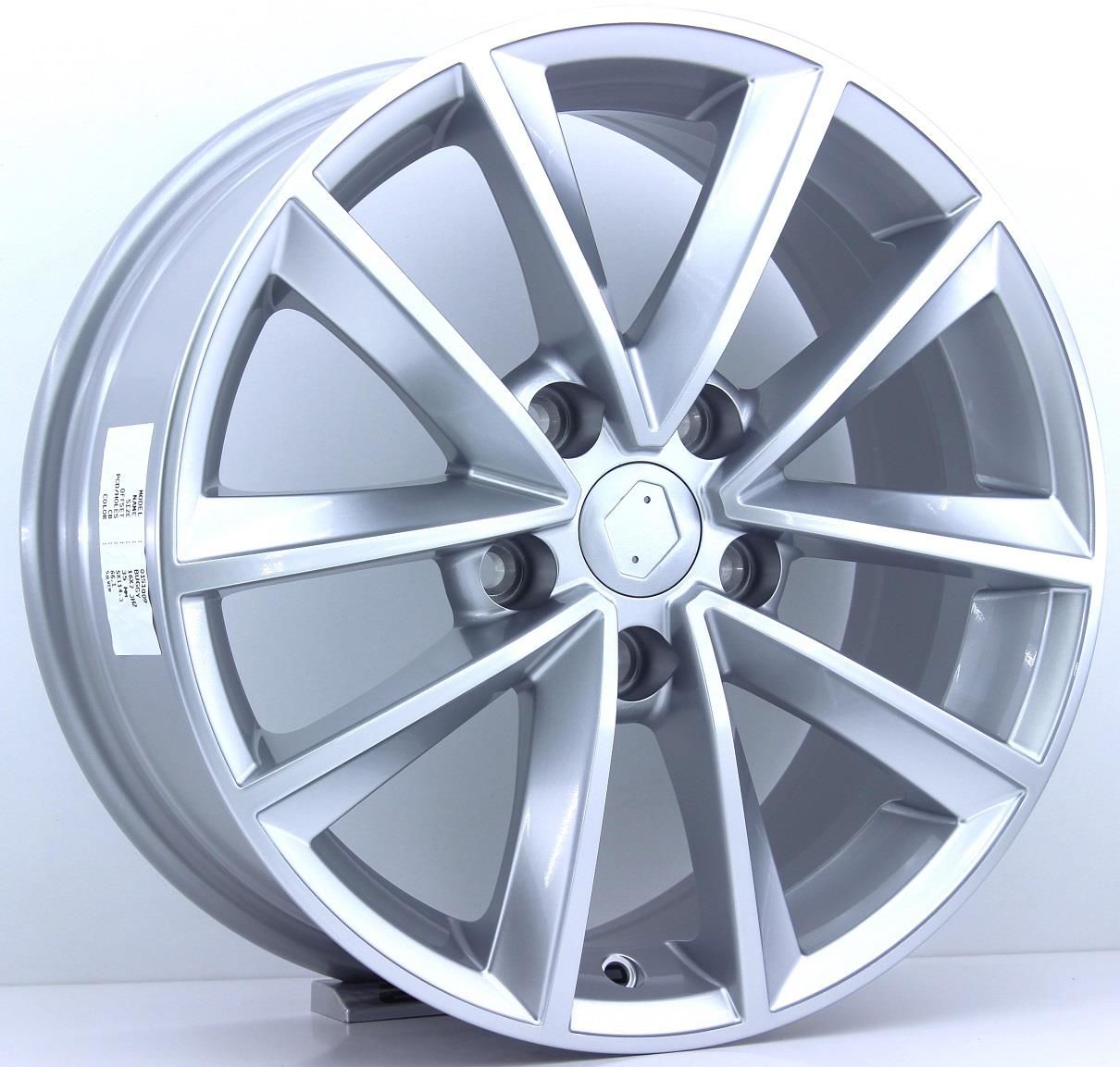 16 İnç 5X114.3 Renault Megane 4 Toyota Honda Hyundai Silver Gloss Jant Takım