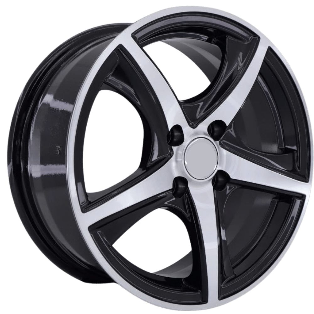 15'' İnç 5X100 Wolkswagen-Seat Black Polish Jant Takım