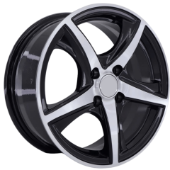 15'' İnç 5X100 Wolkswagen-Seat Black Polish Jant Takım