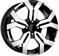 17 İnç 4X100 Dacia Sandero Fiat Renault Black Machined Jant Takım