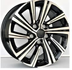 16 İnç 5x114.3 Honda Toyota Nissan Uyumlu Deep Black Diamond Jant Takımı | R1 Wheels