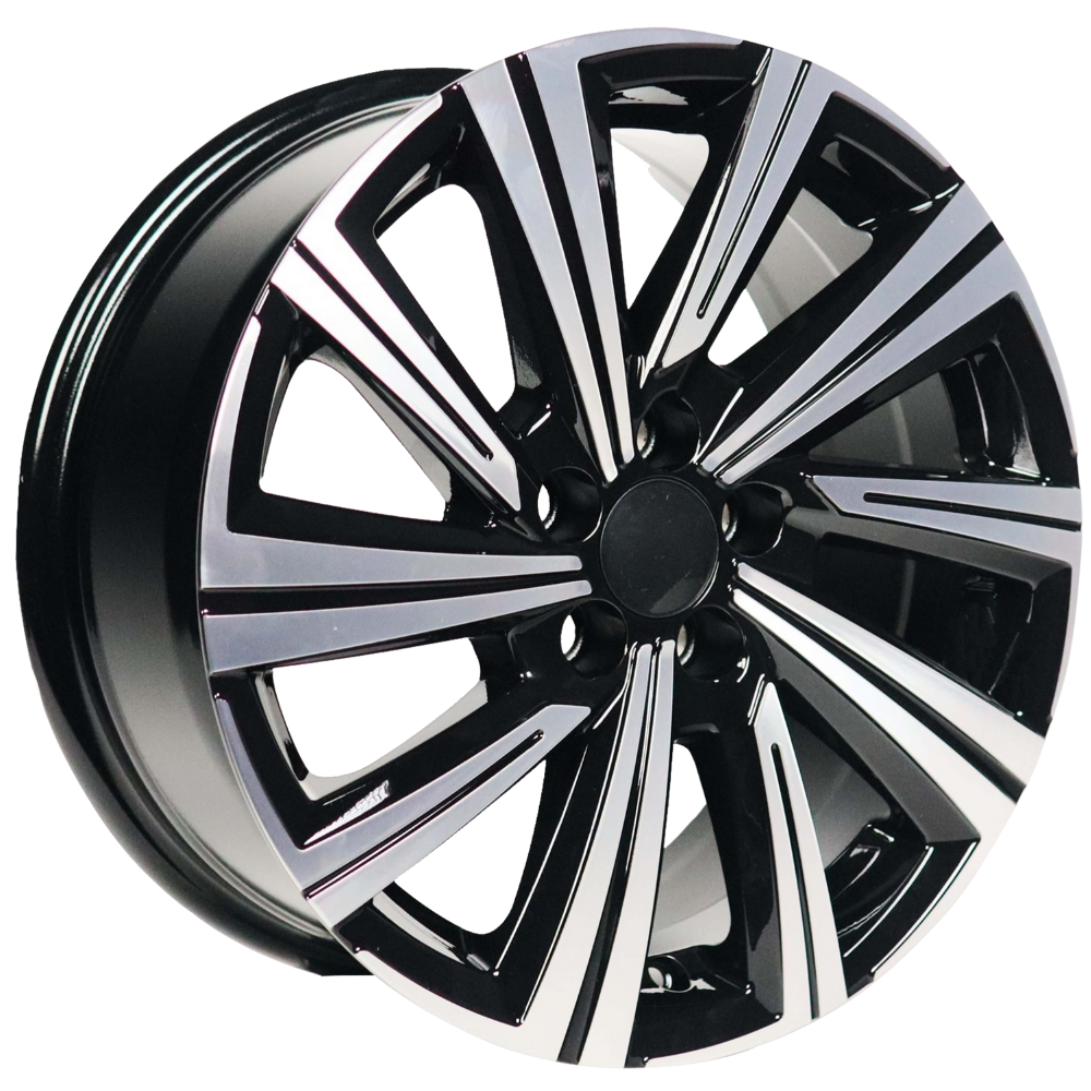 16 İnç 5x114.3 Honda Toyota Nissan Uyumlu Deep Black Diamond Jant Takımı | R1 Wheels