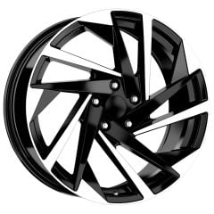 18 İnç 5X112 Volkswagen Golf Passat Jetta Tiguan Seat Skoda Uyumlu Black Diamond Jant Takım