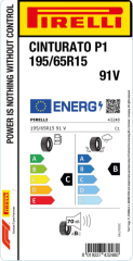 Pirelli 195/65R15 Cinturato P1 91V Yaz Lastiği (2024)