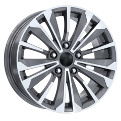 16 İnç 5X114.3 Renault Honda Hyundai Gun Metal Diamond Jant Takım