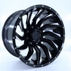 20'' 6X139.7 20*12 ET -44 110 Türbülans  Ford Ranger,Toyota Hilux Black+Red Jant