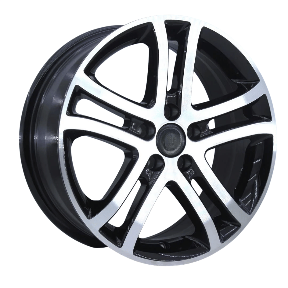 16 İnç 5X100 Savannah Volkswagen Skoda Seat Fiat Black Lip Polished Jant Takımı