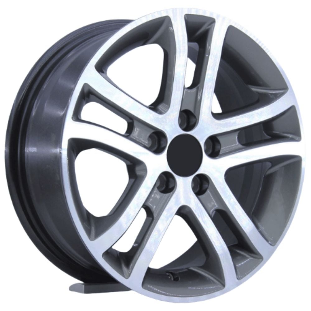 16 İnç 5x100 Savannah Volkswagen Seat Skoda Fiat Gun Metal Diamond Jant Takım