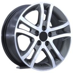 16 İnç 5x100 Savannah Volkswagen Seat Skoda Fiat Gun Metal Diamond Jant Takım