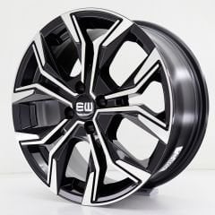 17'' İnç 5X114.3 Renault İcon Black Machined  Jant Takım