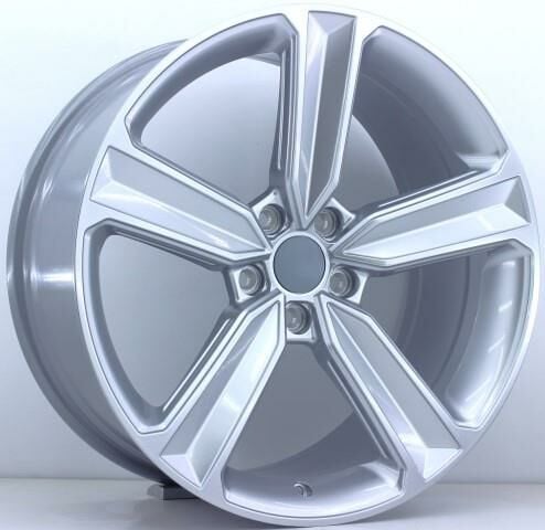19 İnç 5X112 Volkswagen Passat Jetta Golf Tiguan Seat Skoda Audi A3 A4 A5 A6 Uyumlu Silver Gloss Jant Takım