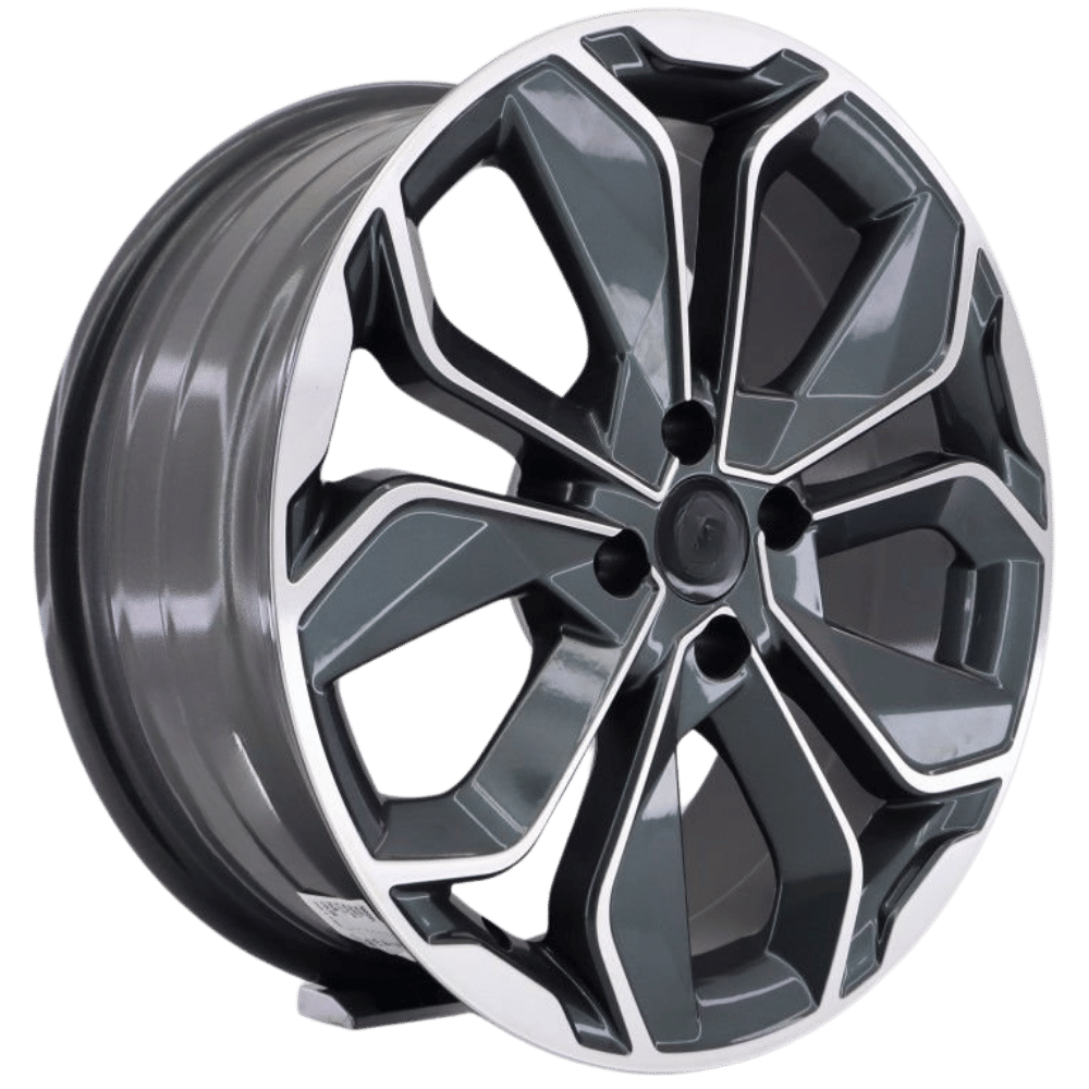 17 İnç 5X114.3 Fiat Honda Renault İcon Gun Metal Polish Jant Takım