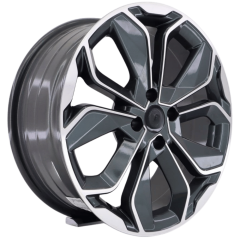 17 İnç 5X114.3 Fiat Honda Renault İcon Gun Metal Polish Jant Takım