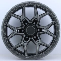 17 İnç 6X139.7 Toyota Hılux Land Cruıser Ford Ranger Hummer H3 H3T Mitsubishi L200 Nissan Navara Gun Metal Jant Takım