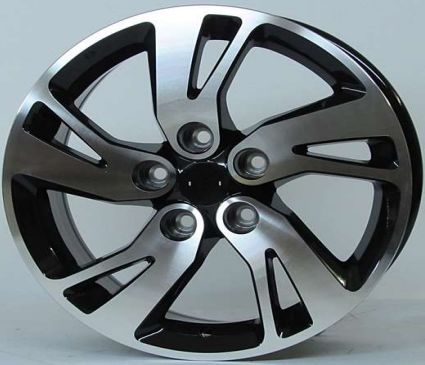 16'' İnç 5X114.3 Hyundai-Nissan-Toyota-Honda Black Machined Jant Takım