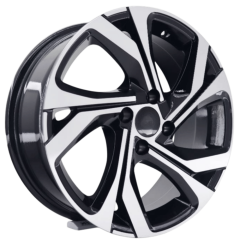 16 İnç 5x114.3 Honda Toyota Nissan Renault Uyumlu Black Machined Jant Takımı | R1 Wheels