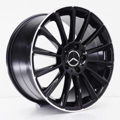 20 İnç 5X112 20X8.5-9.5 Et38/48 Mercedes S-Class Black Lip Machined  Jant Takım