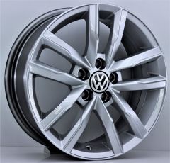17 İnç 5X112 Dartford Golf Jetta Seat Scirocco Audi Passat Silver Jant Takım