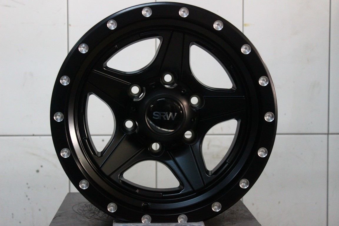 15 İnç 6X139.7 Ford Ranger Mitsubishi Off-Road Matt Black Jant Takımı