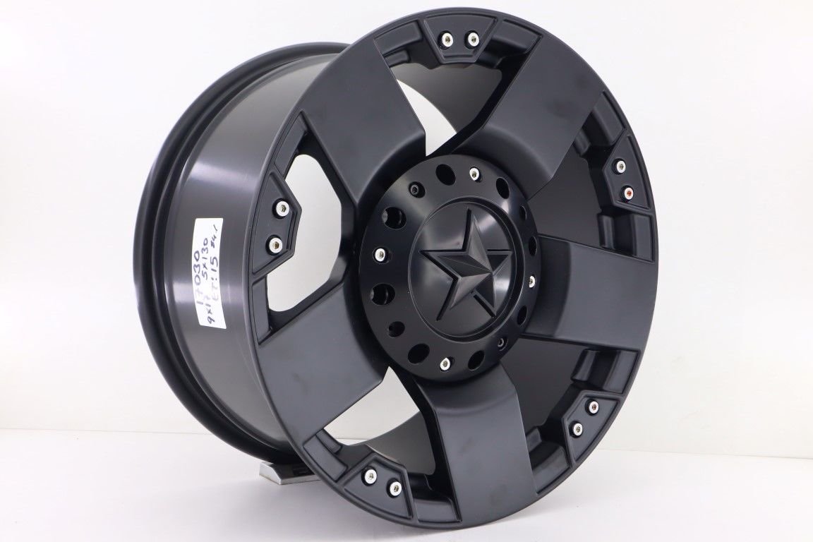 17 İnç 5X130 Rockstar Mat Black OffRoad Jant Takım