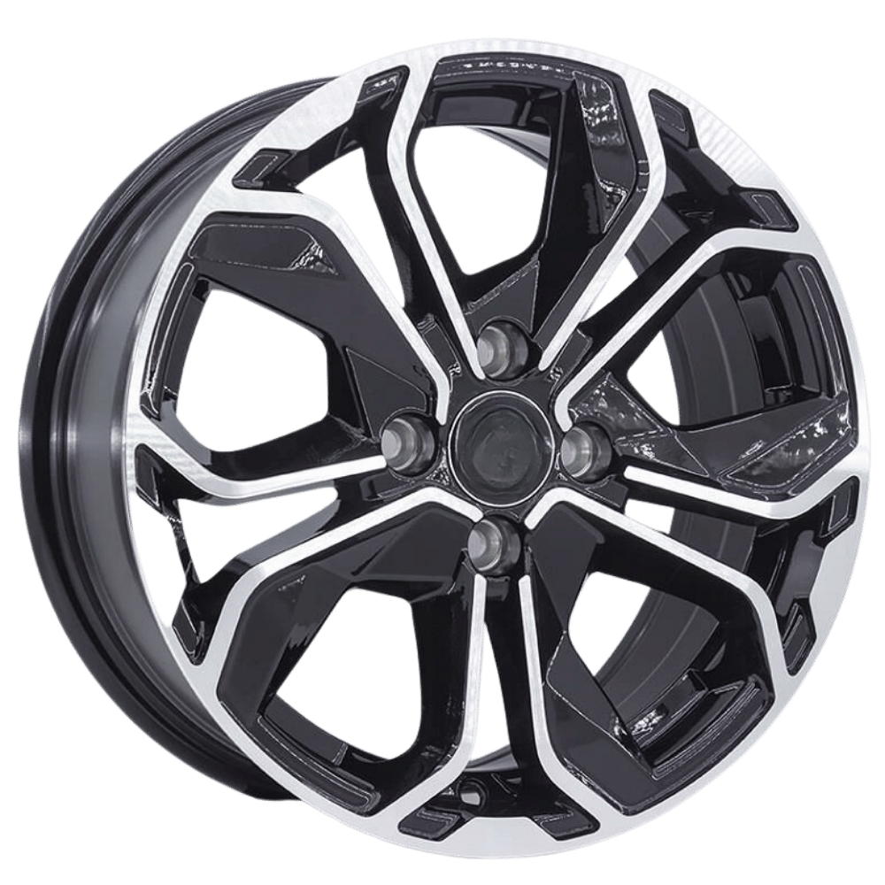 15 İnç 4X100 Renault Volkswagen Fiat Honda Opel Black Polish Jant Takım