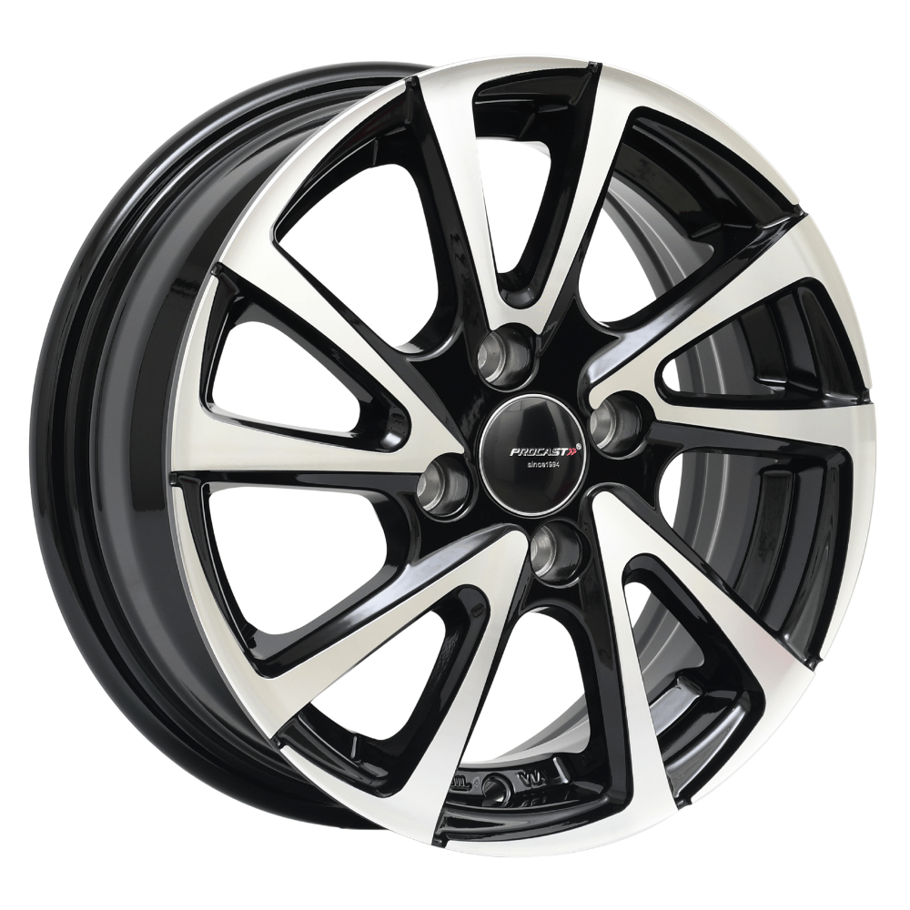 14 İnç 4x100 Hyundai Honda Toyota Uyumlu Black Machined Jant Takımı