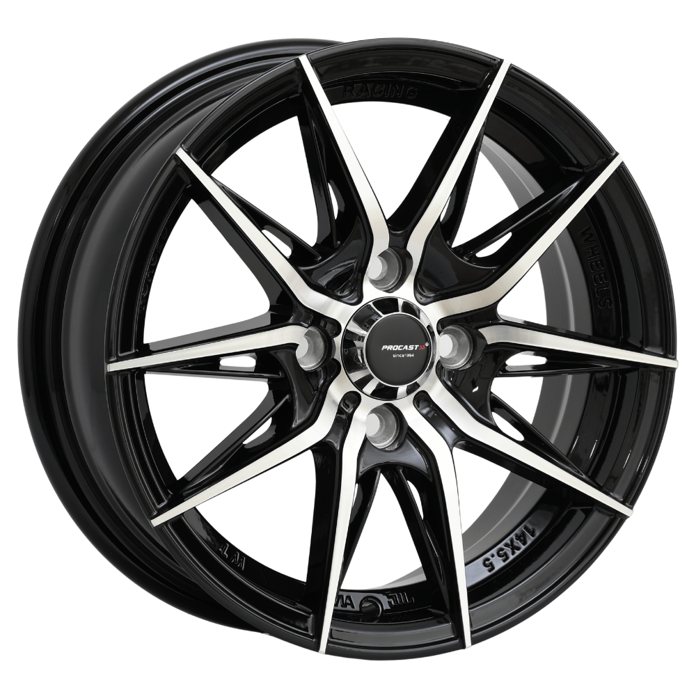 14 İnç 4x100 Hyundai Honda Toyota Uyumlu Black Machined Jant Takımı